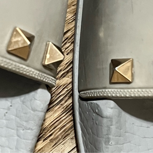 Valentino Rock Stud Slides Gray Size 39 US 9 Preowned - Picture 9 of 12